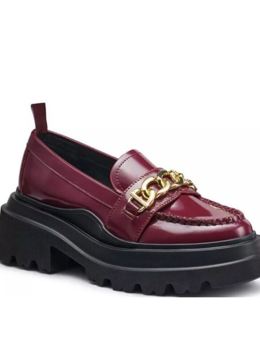 Size 8 - New G.H BASS Platform Lug Chain Loafer